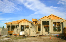 Houses under construction